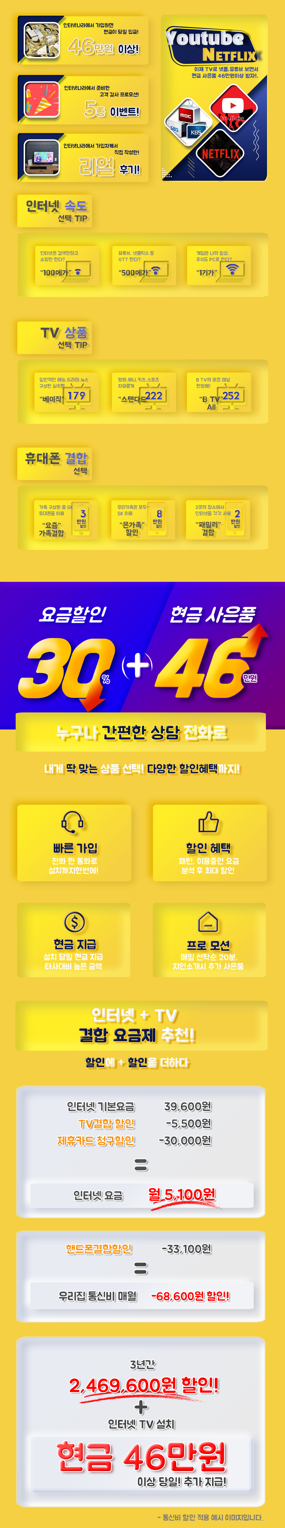 인터넷 할인 혜택